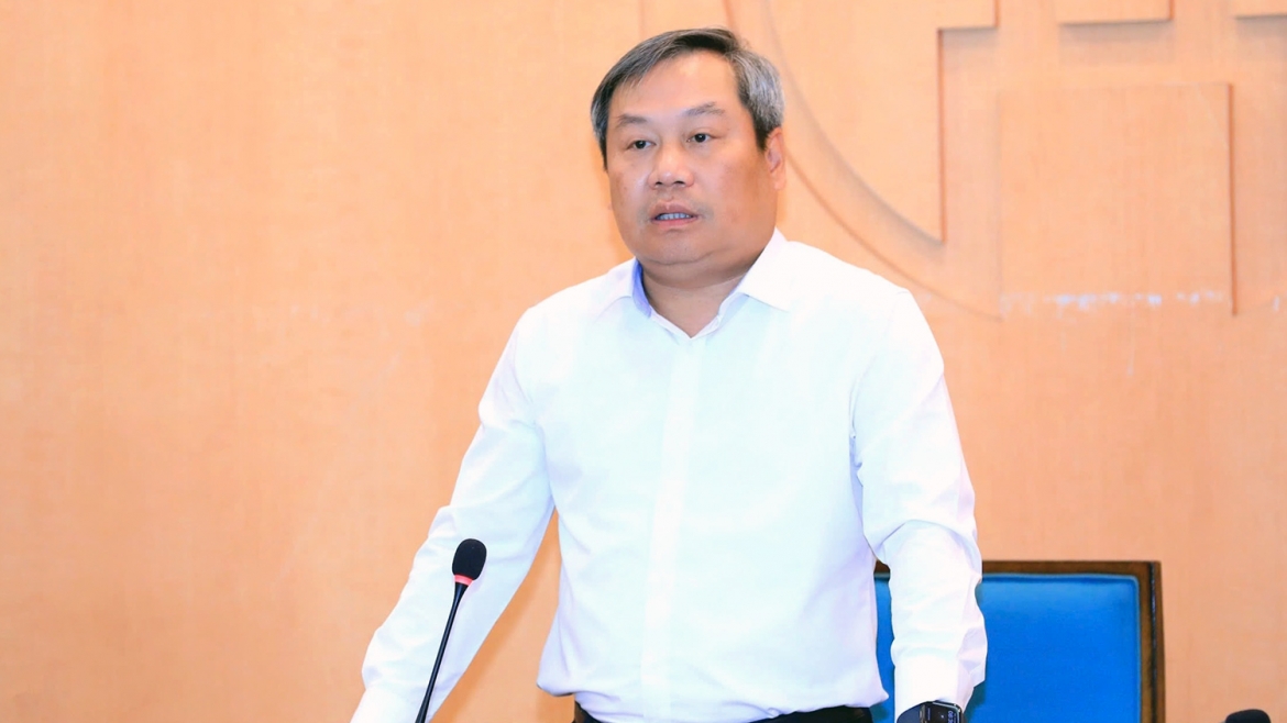 Chủ tịch UBND thành phố Hà Nội Vũ Đại Thắng phát biểu kết luận.