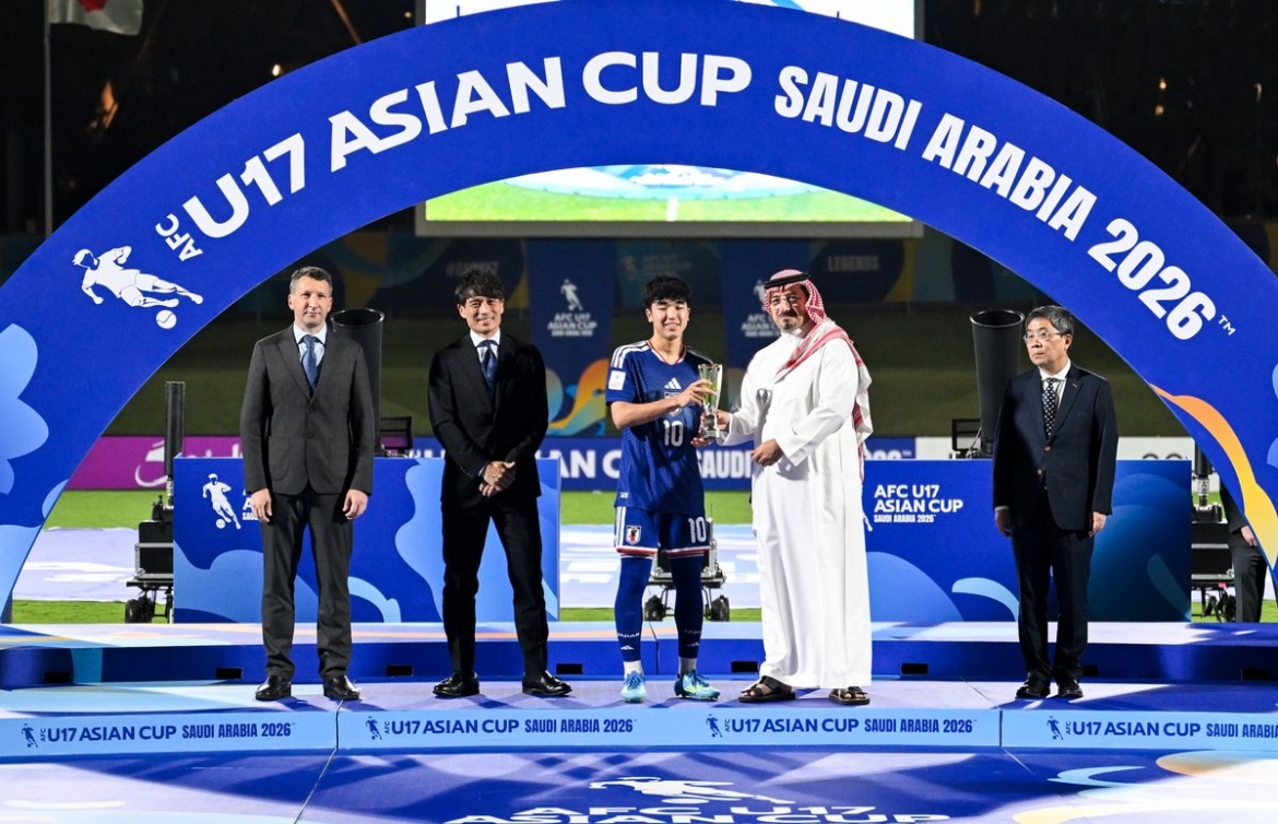 Maki Kitahara giành cú đúp danh hiệu “Vua phá lưới” và “Cầu thủ xuất sắc nhất” giải U17 châu Á 2026. (Ảnh: AFC)