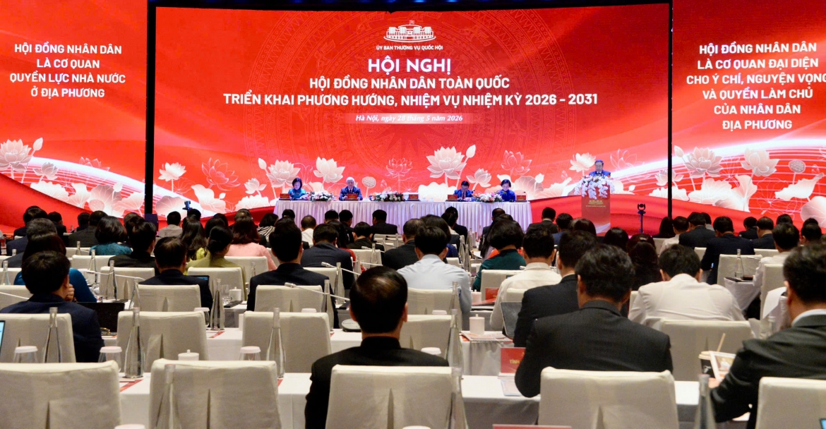 Hội nghị HĐND toàn quốc triển khai phương hướng, nhiệm vụ nhiệm kỳ 2026-2031 tổ chức sáng 28/5.