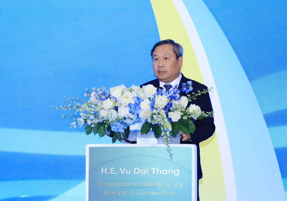 Chủ tịch UBND thành phố Hà Nội Vũ Đại Thắng phát biểu bế mạc Hội nghị