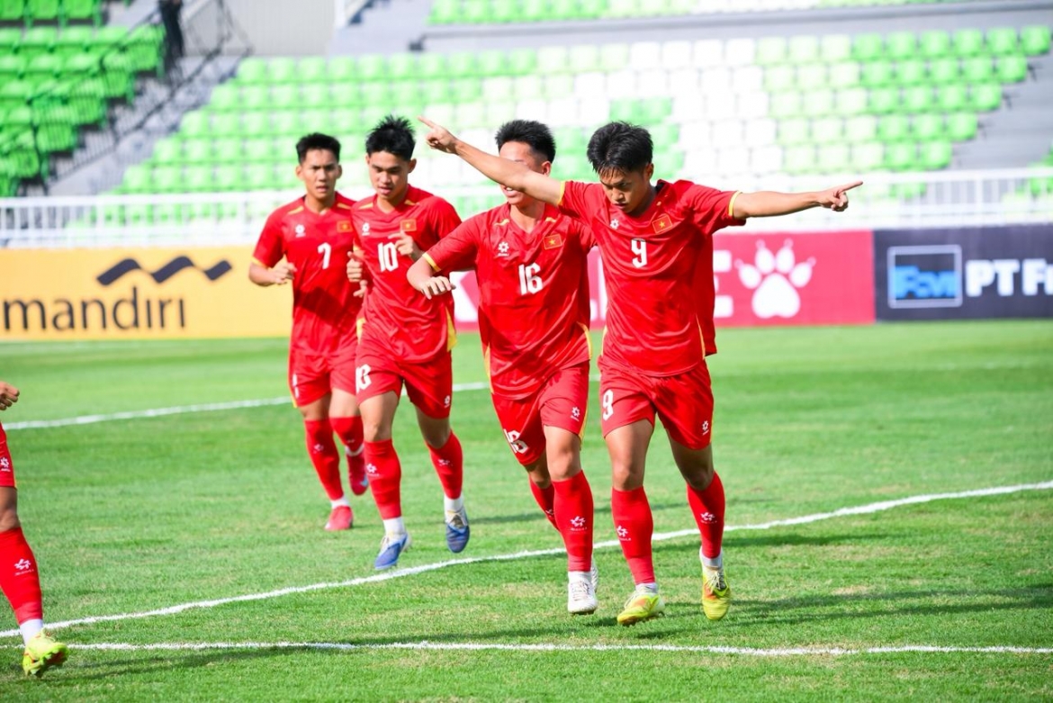 U19 Việt Nam đang dẫn đầu bảng A giải U19 Đông Nam Á 2026 sau khi thắng U19 Timor Leste 3-0 ở trận ra quân. (Ảnh: AFF)
