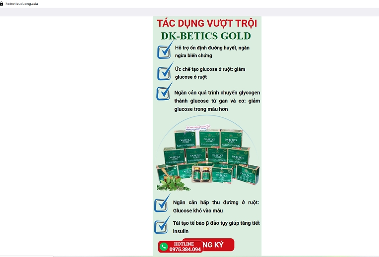 Công dụng sản phẩm được quảng cáo khác so với giấy phép