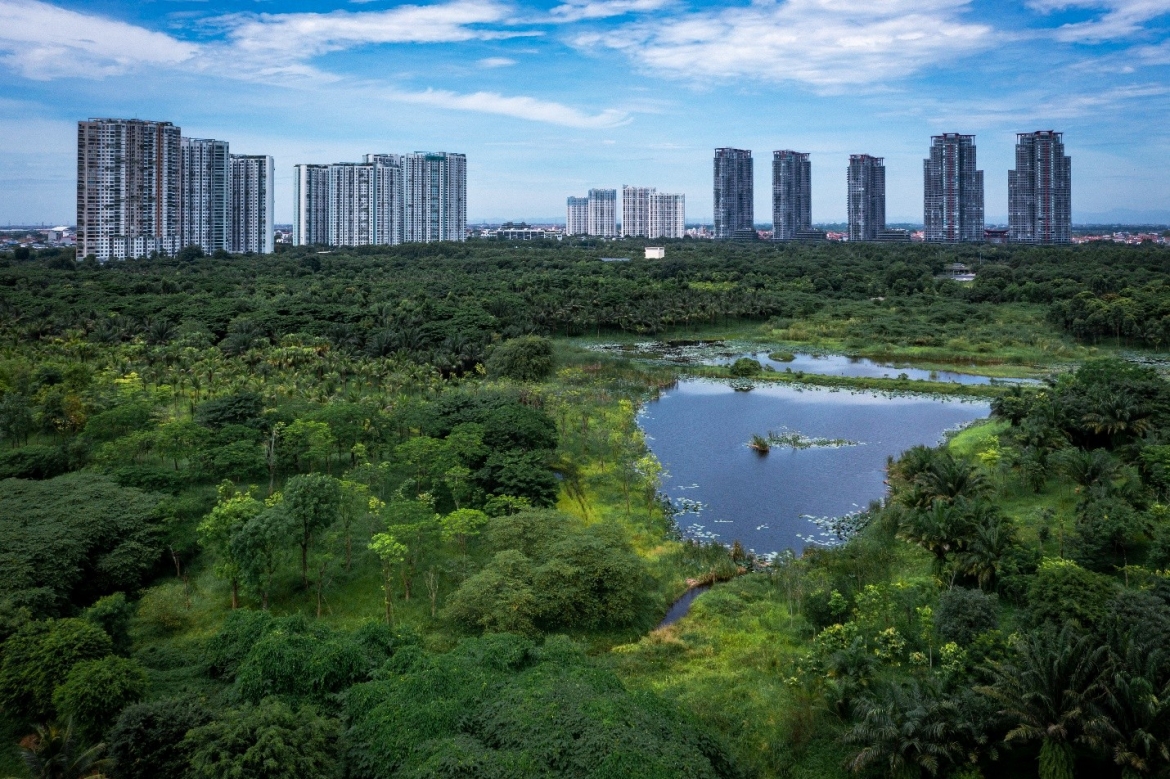 Một góc thành phố xanh Ecopark Hưng Yên