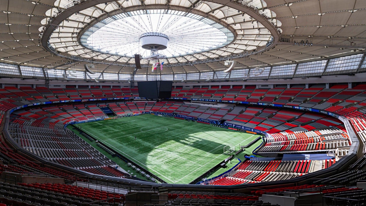 1. Sân vận động BC Place (Địa điểm: Vancouver, British Colombia, Canada) – Sức chứa: 54.000 chỗ ngồi