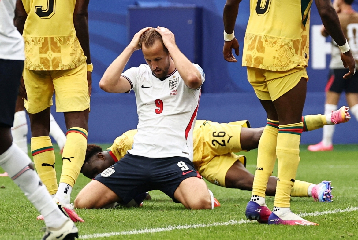 Harry Kane có pha bỏ lỡ vô duyên khiến Anh bị Ghana cầm hòa 0-0. (Ảnh: Reuters)