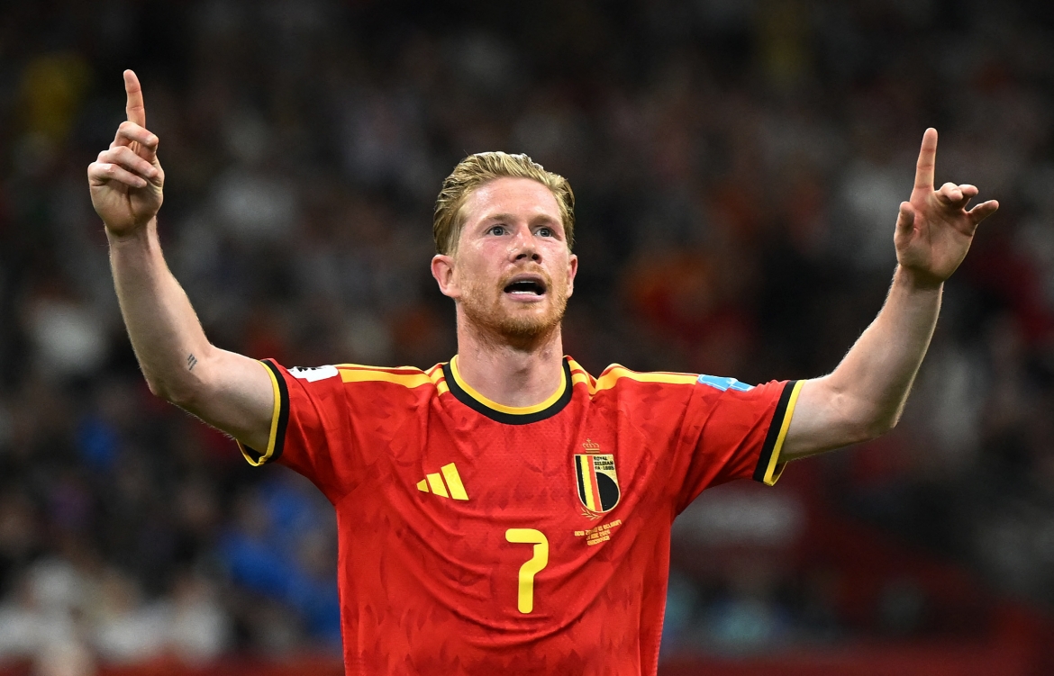 De Bruyne nâng tỷ số lên 3-0 cho Bỉ ở phút 67. (Ảnh: Reuters)
