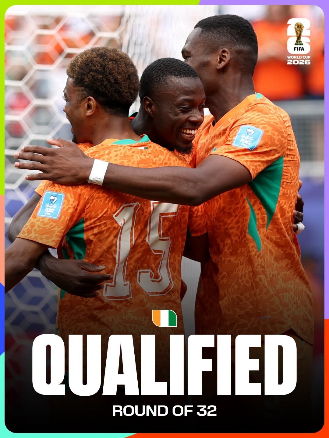 Bờ Biển Ngà giành vé vào vòng knock-out World Cup 2026. (Ảnh: FIFA)