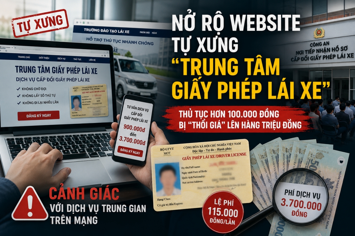 Cò dịch vụ cấp đổi giấy phép lái xe online lộng hành