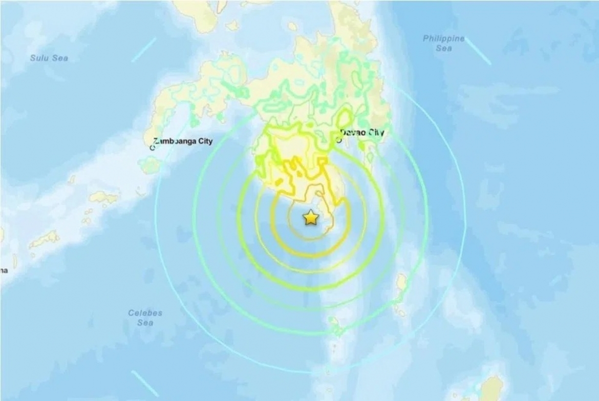 Động đất ở Philippines. Ảnh: Cơ quan Khảo sát Địa chất Mỹ