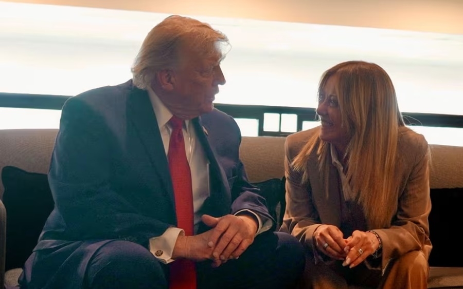 Tổng thống Mỹ Trump và Thủ tướng Italy Meloni trong một lần nói chuyện. Ảnh: Văn phòng Thủ tướng Italy.