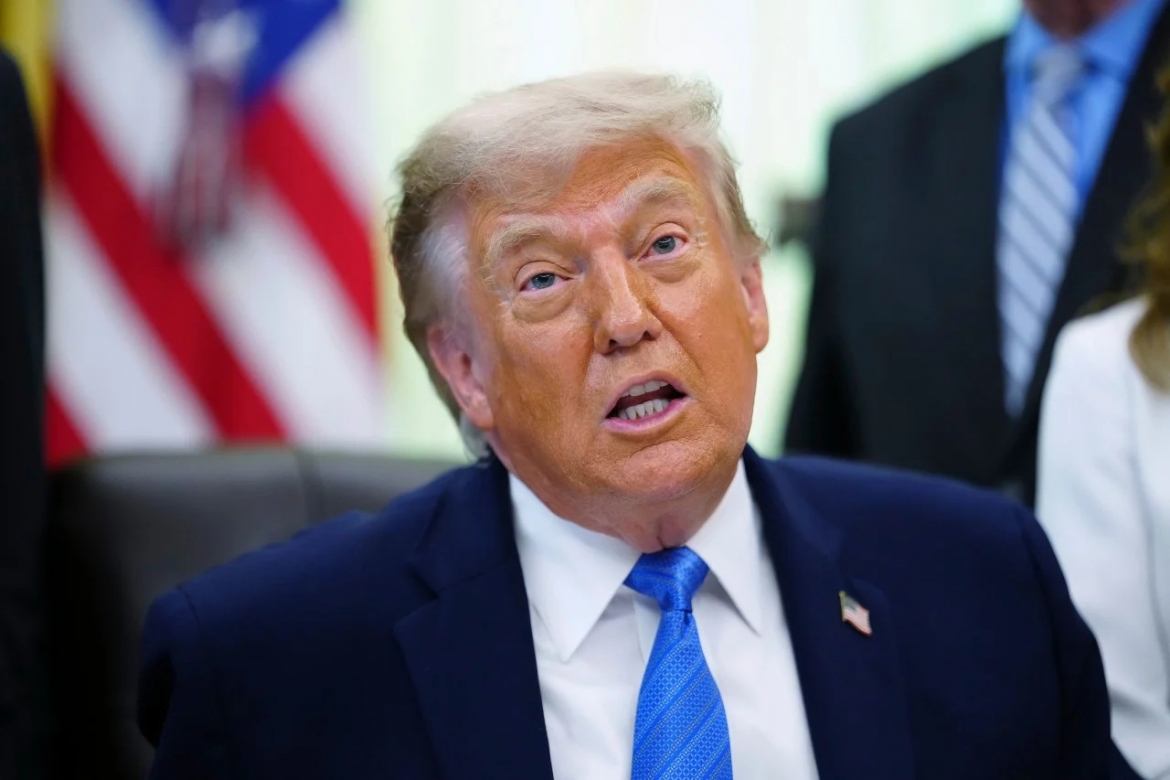 Tổng thống Mỹ Donald Trump phát biểu tại phòng Bầu dục sáng 10/6 (Ảnh: AP)