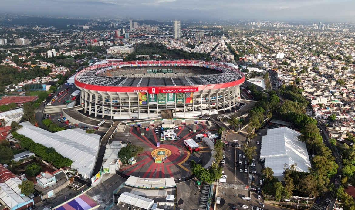 Sân Azteca trước giờ khai mạc World Cup 2026. (Ảnh: Reuters). 