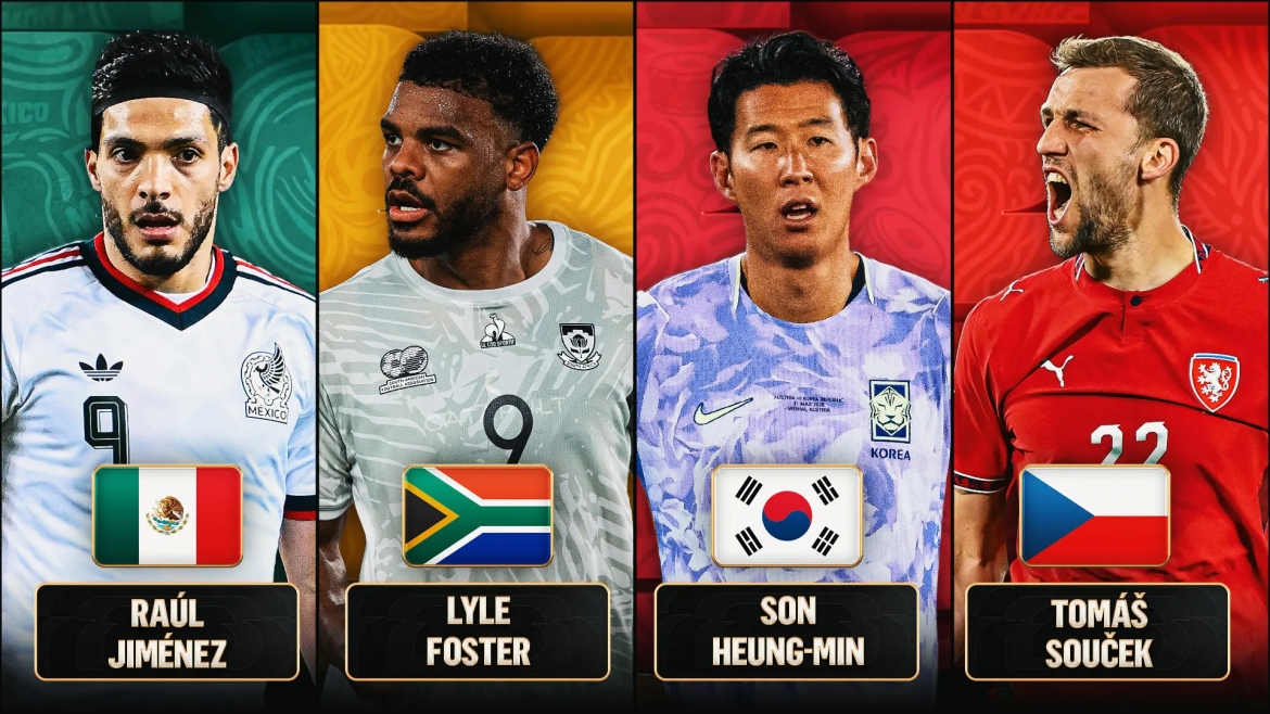 Ngôi sao nổi bật của 4 đội bóng tại bảng A World Cup 2026. (Ảnh: FOX Sports)
