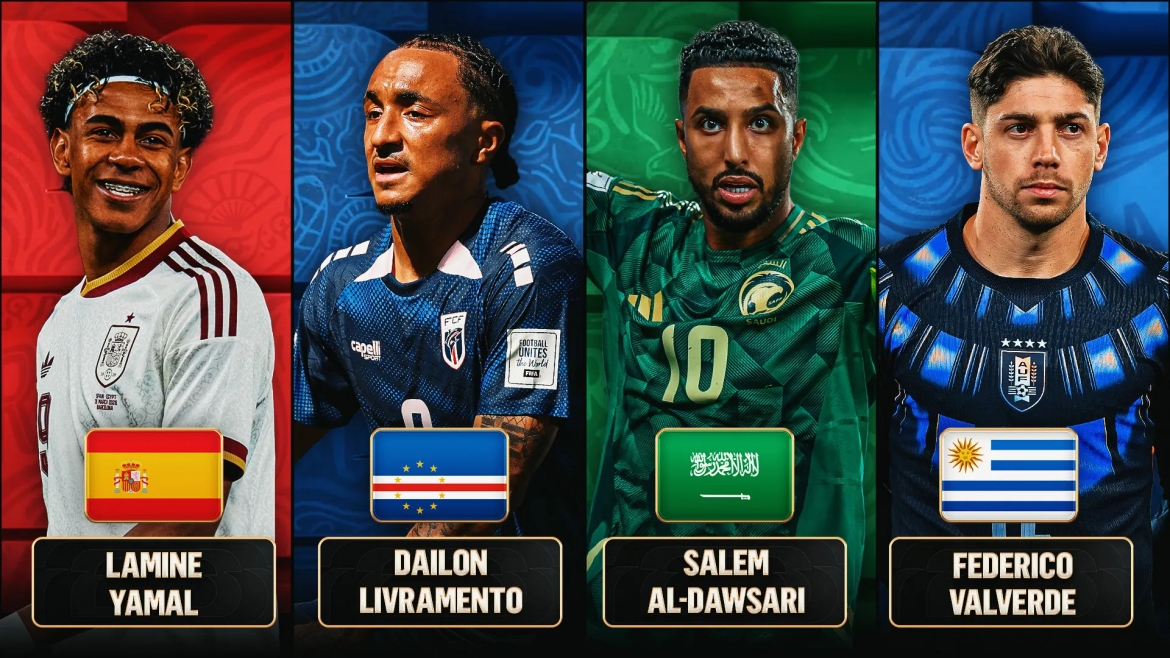Ngôi sao nổi bật của 4 đội bóng tại bảng H World Cup 2026. (Ảnh: FOX Sports)