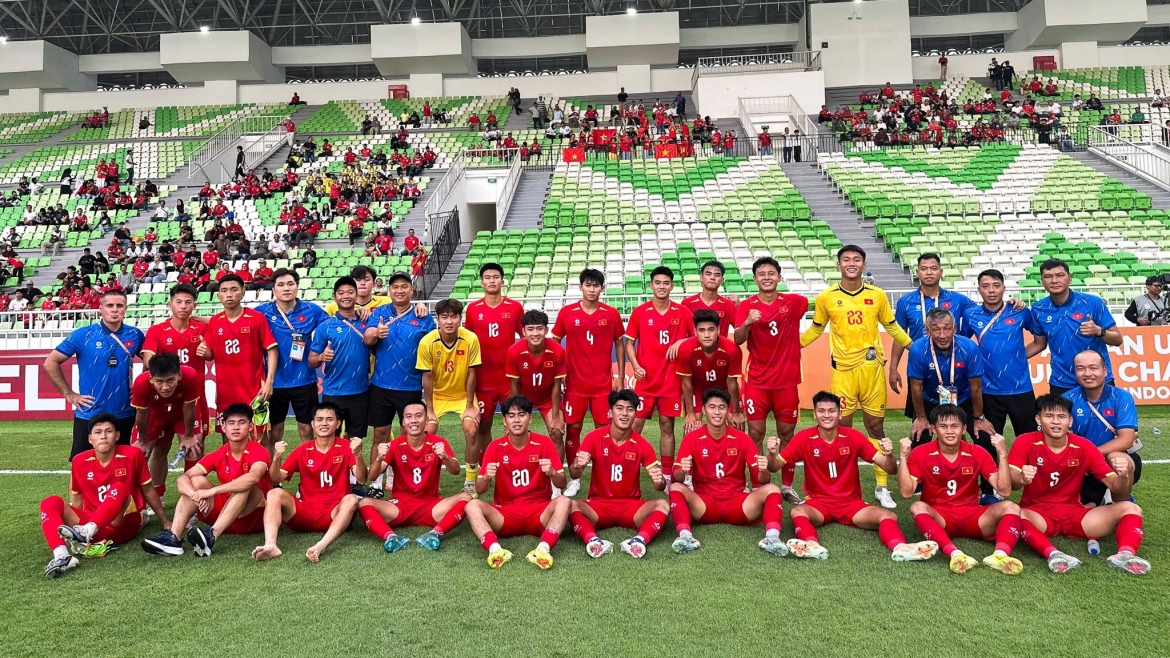 U19 Việt Nam có màn ra quân thuận lợi ở giải U19 Đông Nam Á 2026. (Ảnh: VFF)