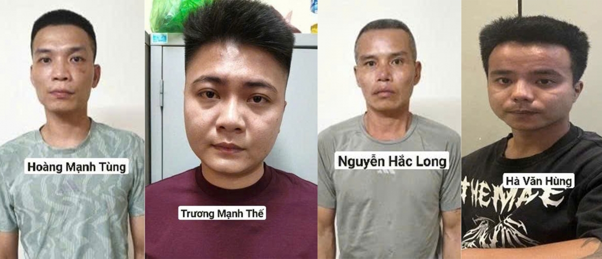Các đối tượng đã bị khởi tố bị can và bắt tạm giam