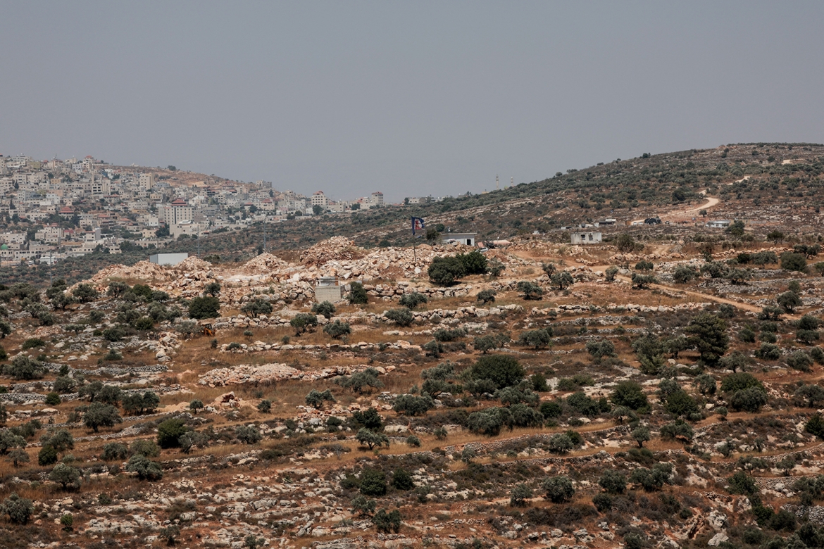 Một khu định cư mới của Israel ở Bờ Tây. Ảnh: Reuters