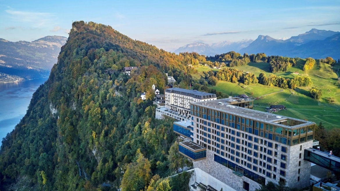 Khu nghỉ dưỡng Bürgenstock, địa điểm vốn được lên kế hoạch để tổ chức cuộc gặp giữa phái đoàn Mỹ và Iran ngày 19/6 giờ địa phương. (Ảnh: Bộ Ngoại giao Thụy Sỹ)