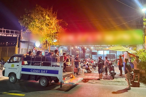 Địa điểm xảy ra vụ tụ tập cá độ bóng đá. (Ảnh: Công an thành phố Cần Thơ)