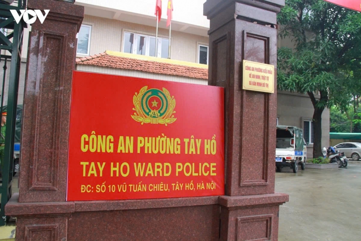 (Ảnh minh họa: Trụ sở Công an phường Tây Hồ, TP Hà Nội)