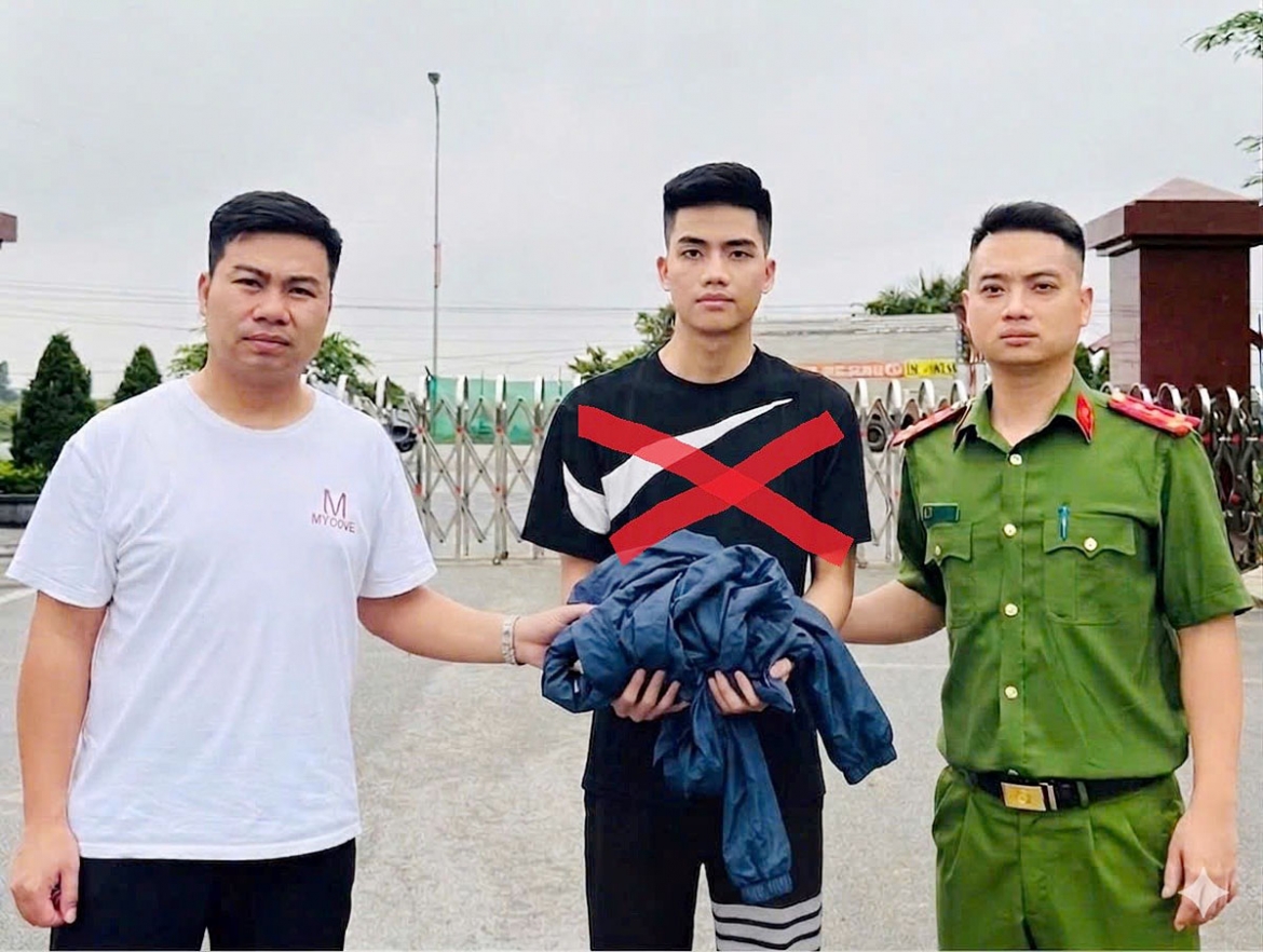 Đối tượng Hoàng Đắc Phong (x). (Ảnh: Công an Hải Phòng)