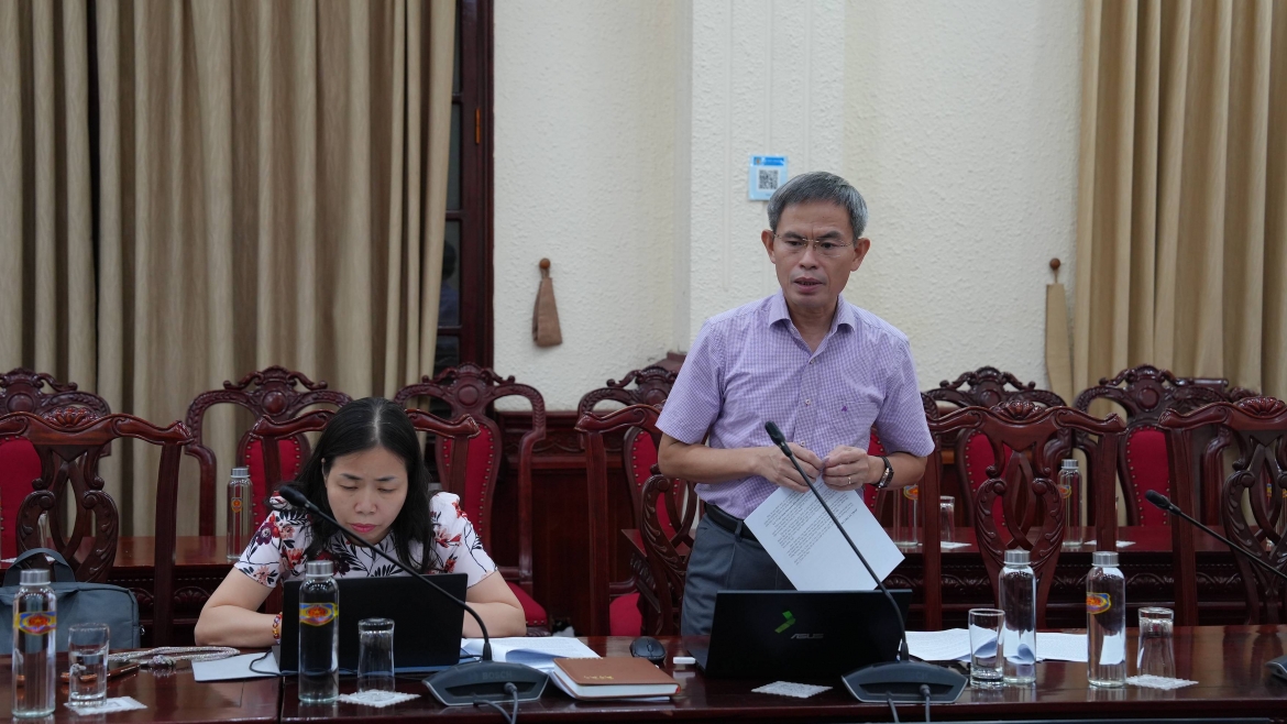 Cục trưởng Cục Bổ trợ tư pháp Lê Xuân Hồng phát biểu.