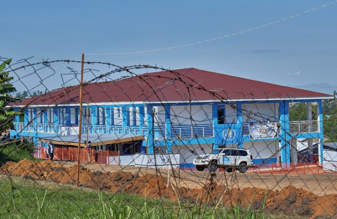 Trung tâm Y tế Tin Lành (CME), một trong những cơ sở tuyến đầu trong cuộc chiến chống Ebola, nơi các cơ quan chức năng đang tăng cường nỗ lực ứng phó với đợt bùng phát mới do chủng virus Bundibugyo gây ra, tại Bunia, tỉnh Ituri, Cộng hòa Dân chủ Congo