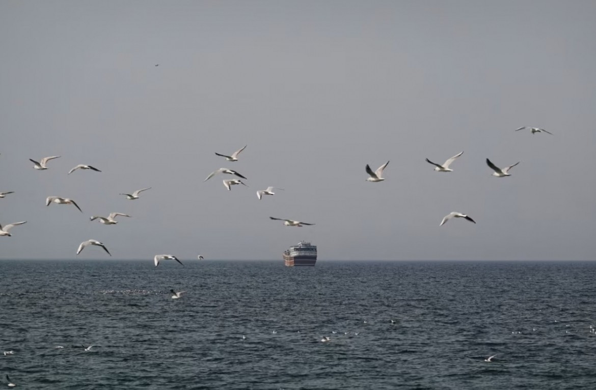 Tàu hàng qua eo biển Hormuz. (Ảnh minh họa: Reuters)