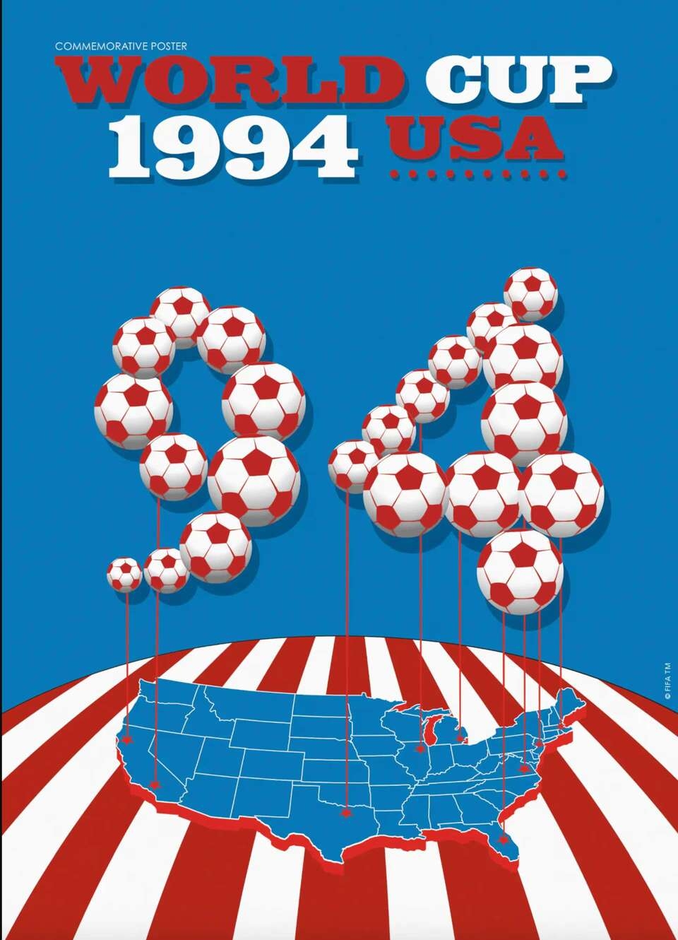 Poster kỳ World Cup tại Mỹ năm 1994.