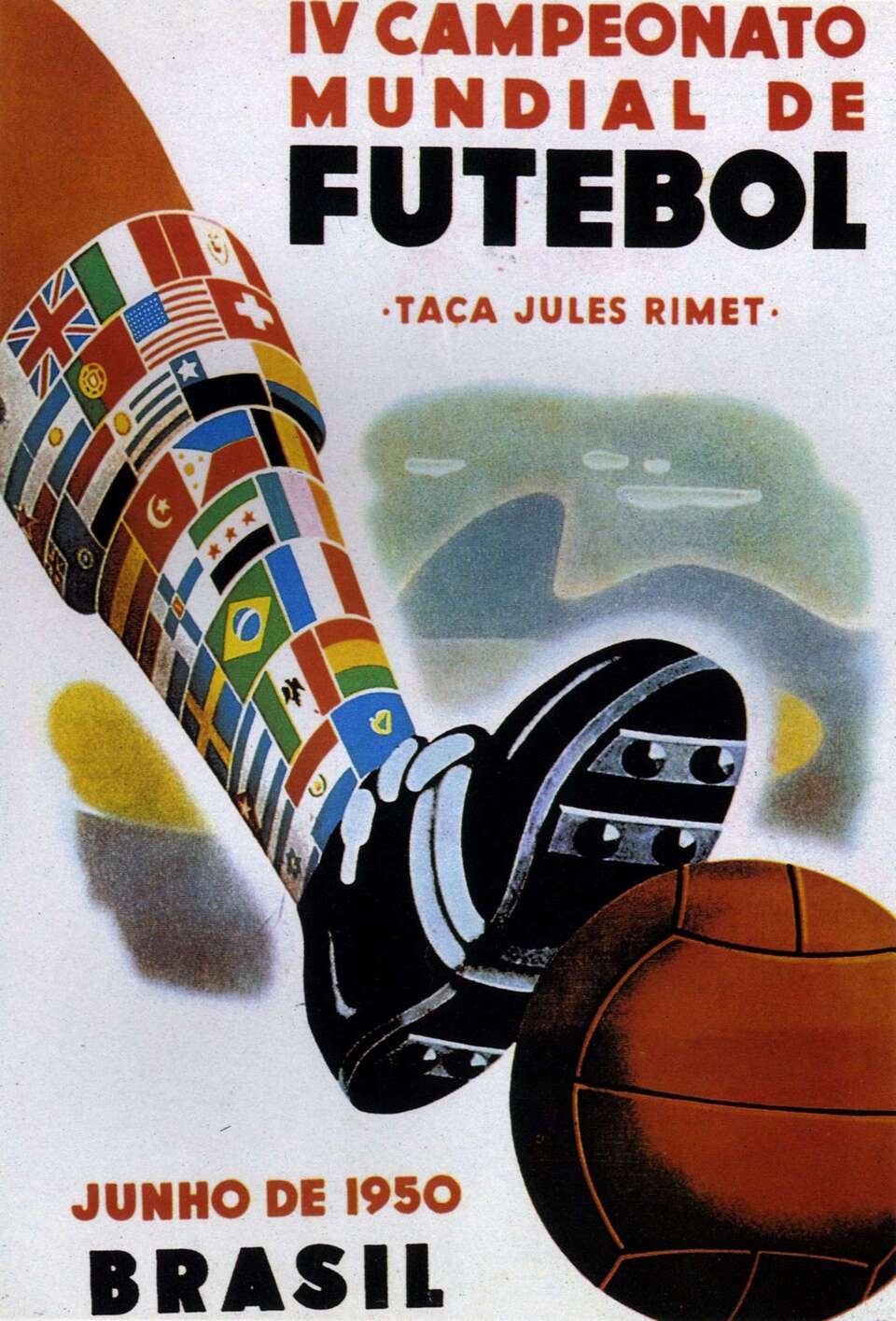 Kỳ World Cup tại Brazil năm 1950 - Vô địch: Uruguay, Á quân: Brazil, Cầu thủ ghi bàn hàng đầu: Ademir của Brazil (9), Tổng số khán giả: 1.045.246