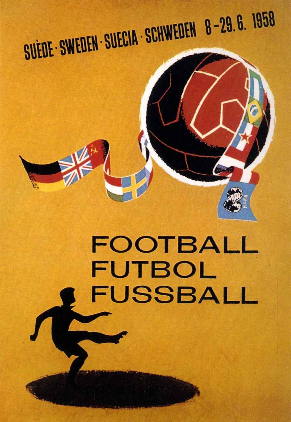 Kỳ World Cup tại Thụy Điển năm 1958 - Vô địch: Brazil, Á quân: Thụy Điển, Vua phá lưới: Just Fontaine của Pháp (13), Tổng số khán giả: 819.810