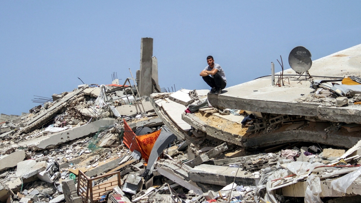 Một ngôi nhà ở Gaza bị phá hủy trong cuộc tấn công của Israel. Ảnh: Reuters