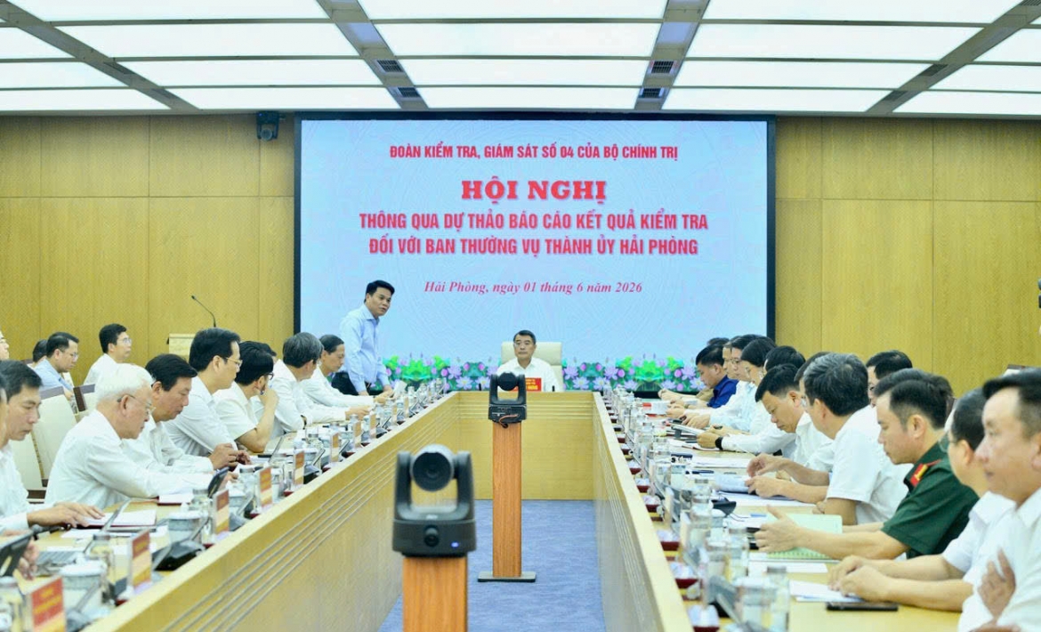 Hội nghị thông qua dự thảo báo cáo kết quả kiểm tra đối với Ban Thường vụ Thành ủy Hải Phòng