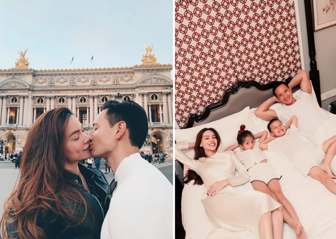 Sau 9 năm kể từ khi bắt đầu hẹn hò, Hồ Ngọc Hà và Kim Lý hiện có cuộc hôn nhân viên mãn bên cặp song sinh Leon - Lisa.