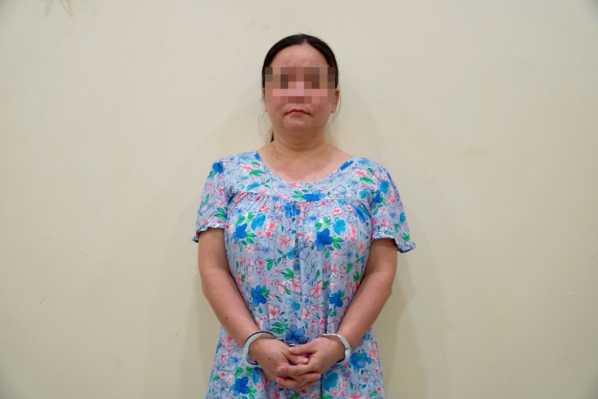 Bị can Lâm Bích Dung được xác định có vai trò cầm đầu. (Ảnh: CACC)