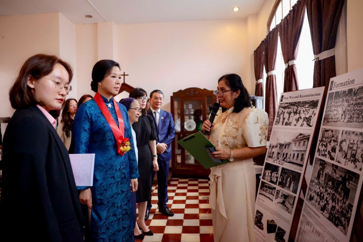 Phu nhân Ngô Phương Ly đánh giá cao triết lý và cách tiếp cận thiện nguyện rất bền vững, nhân văn của trung tâm Asilo