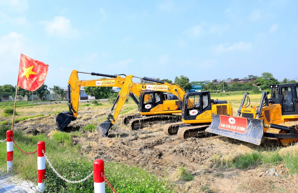 Dự án đầu tư Khu đô thị đa mục tiêu tại xã Thư Lâm, Đông Anh đã hoàn thành công tác GPMB đối với 792 hộ dân. Ảnh: Viết Thành