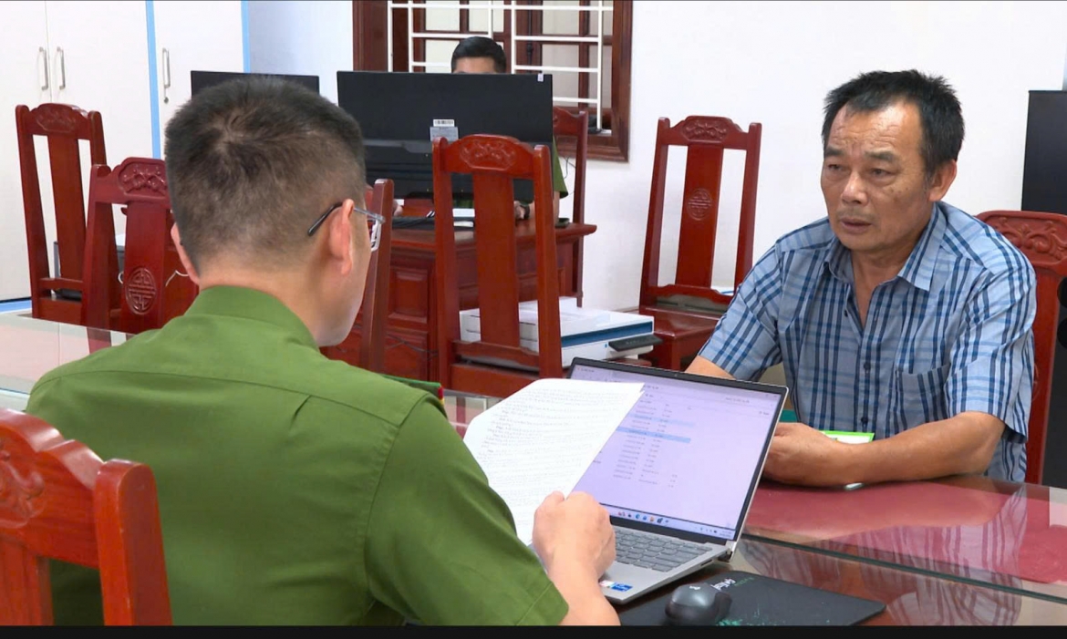 Đối tượng Trần Quốc Điển. Ảnh: Công an Thanh Hóa