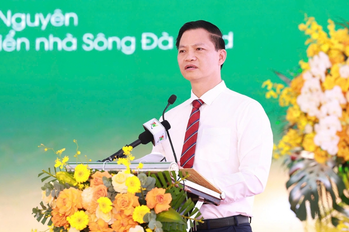 Chủ tịch UBND tỉnh Vương Quốc Tuấn phát biểu tại Lễ khởi công