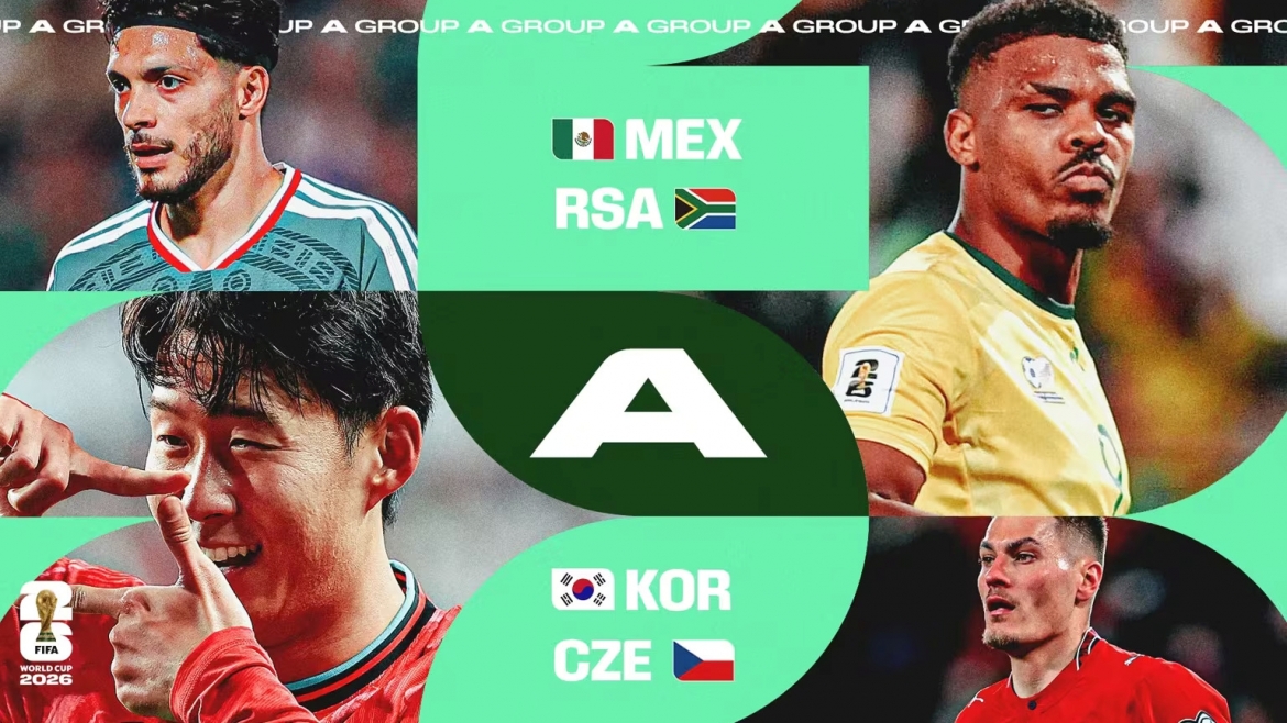 Bảng A World Cup 2026 có sự góp mặt của chủ nhà Mexico, Cộng hòa Czech, Hàn Quốc và Nam Phi. 
