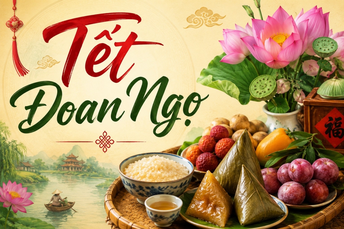 Tết Đoan Ngọ là ngày mùng 5/5 âm lịch hàng năm. (Ảnh minh họa: AI)