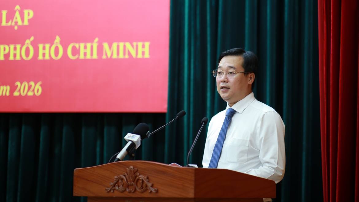 Phó Bí thư Thường trực Thành ủy TP.HCM Lê Quốc Phong phát biểu chỉ đạo