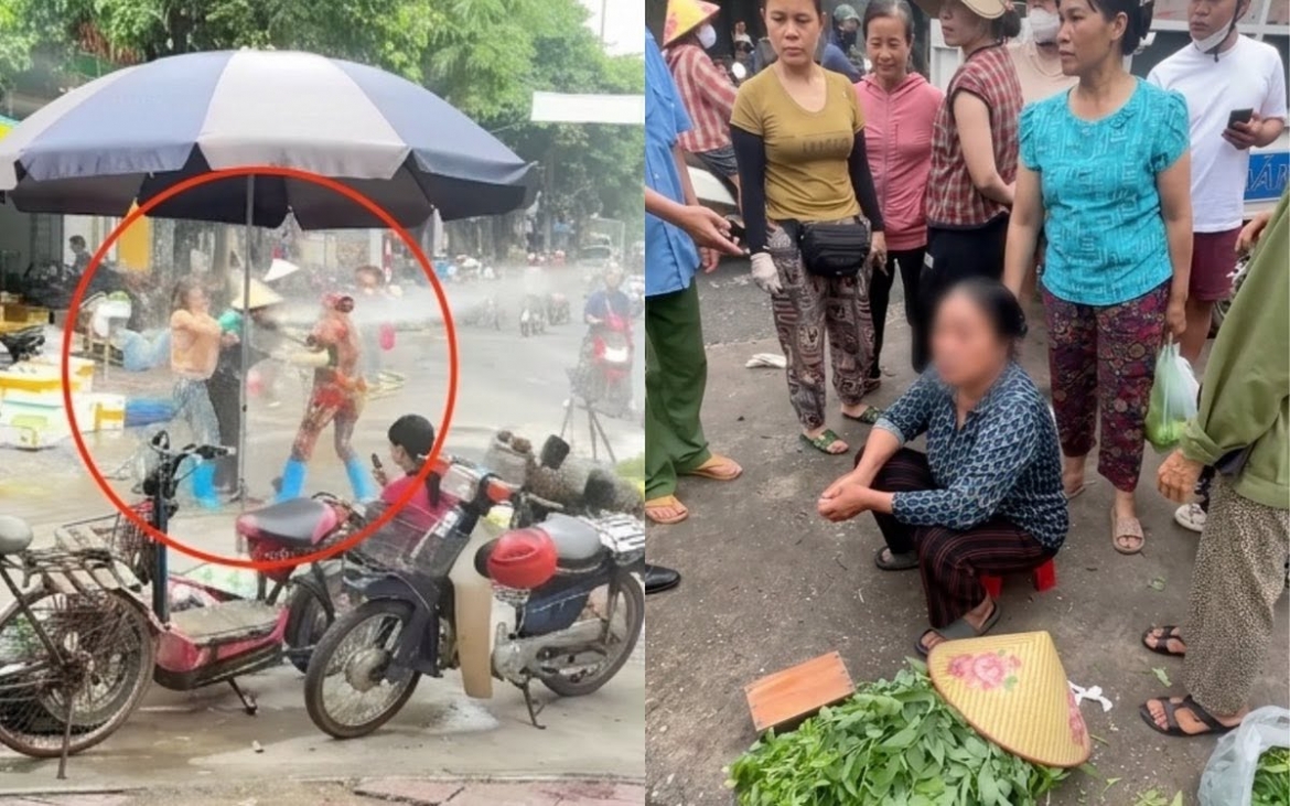 Hình ảnh sử việc được camera an ninh ghi lại.