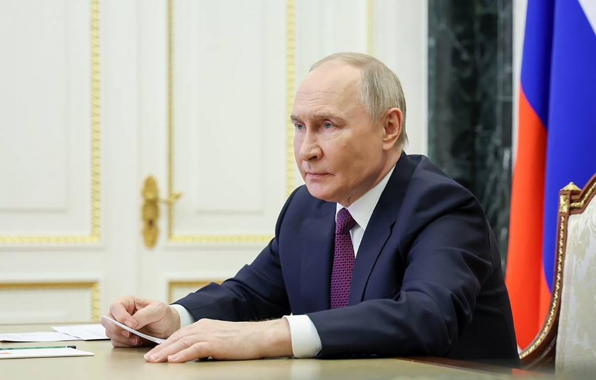 Tổng thống Nga Vladimir Putin nêu bốn cơ sở cho đàm phán với Ukraine. Ảnh: TASS