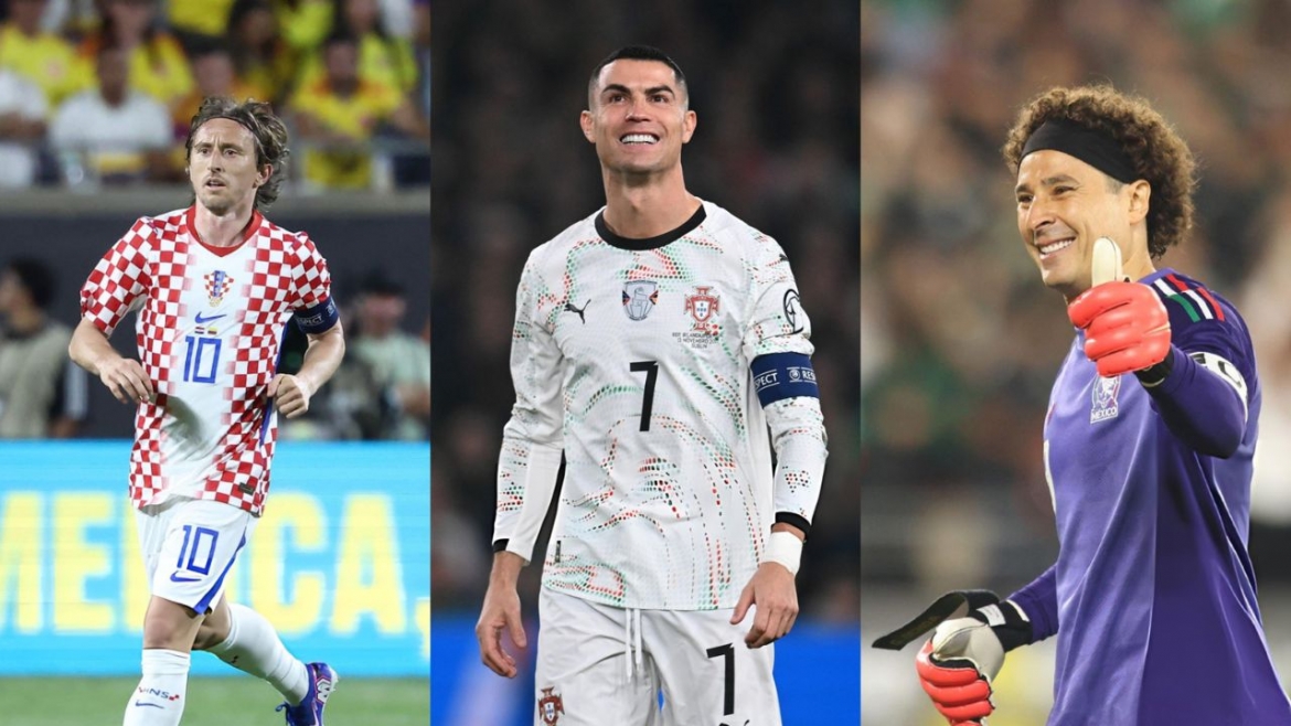 Những gương mặt quen thuộc trong tốp 10 cầu thủ "già" nhất World Cup 2026. 