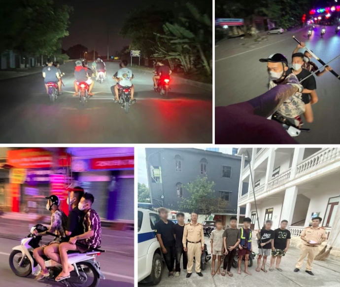 Nhóm thanh thiếu niên vi phạm đã bị bắt giữ.