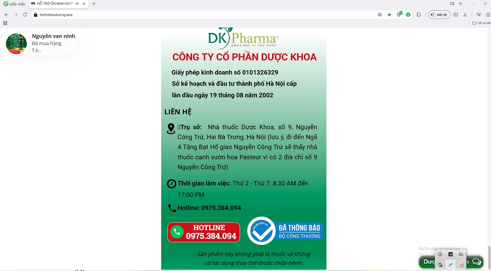 Website chưa được công bố Bộ Công Thương nhưng đã sử dụng logo đã thông báo