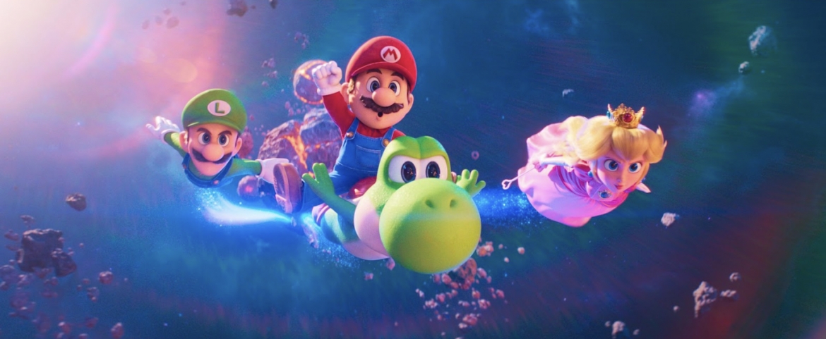 Không gian vũ trụ rực rỡ sắc màu là điểm nhấn thị giác nổi bật của “Super Mario Thiên hà”. 