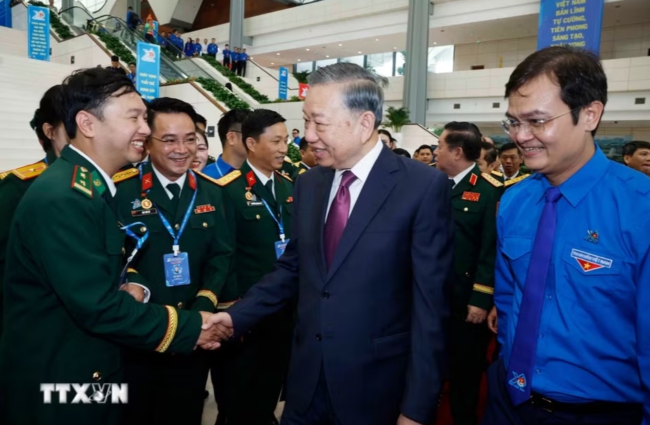 Tổng Bí thư, Chủ tịch nước Tô Lâm cùng các đại biểu dự Đại hội Đoàn toàn quốc lần thứ XIII