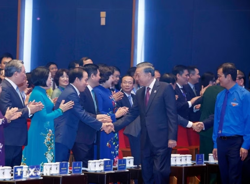 Tổng Bí thư, Chủ tịch nước Tô Lâm cùng các đại biểu dự Đại hội Đoàn toàn quốc lần thứ XIII